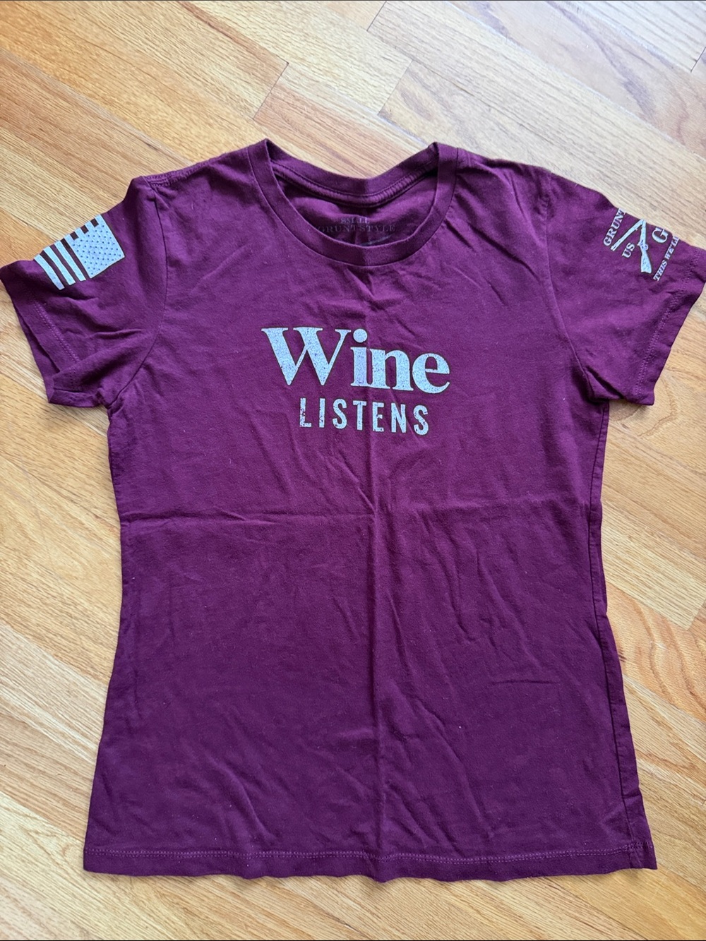 Wine Listens Short Sleeve Graphic Tee - Women's